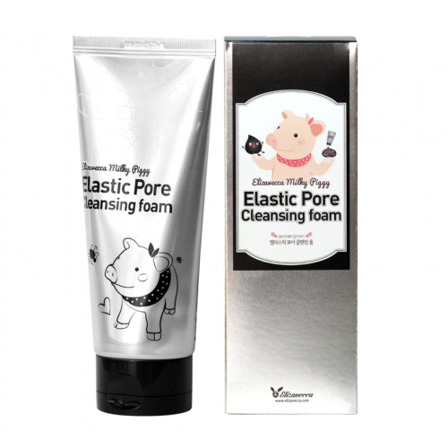 Пенка-маска для умывания  ЧЕРНАЯ   Milky Piggy Elastic Pore Cleansing Foam   120ml Elizavecca 